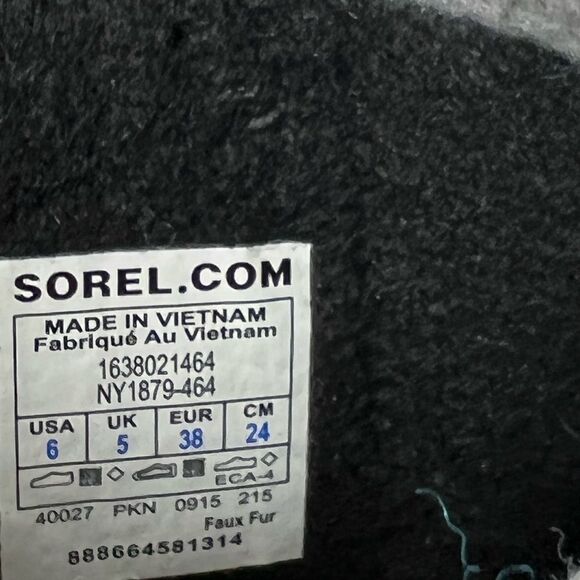 Winter boots Sorel size 6 Waterproof Blue Red - Picture 9 of 11